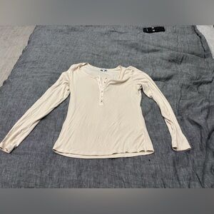 Heartloom Beige Long Sleeve Button Down Shirt